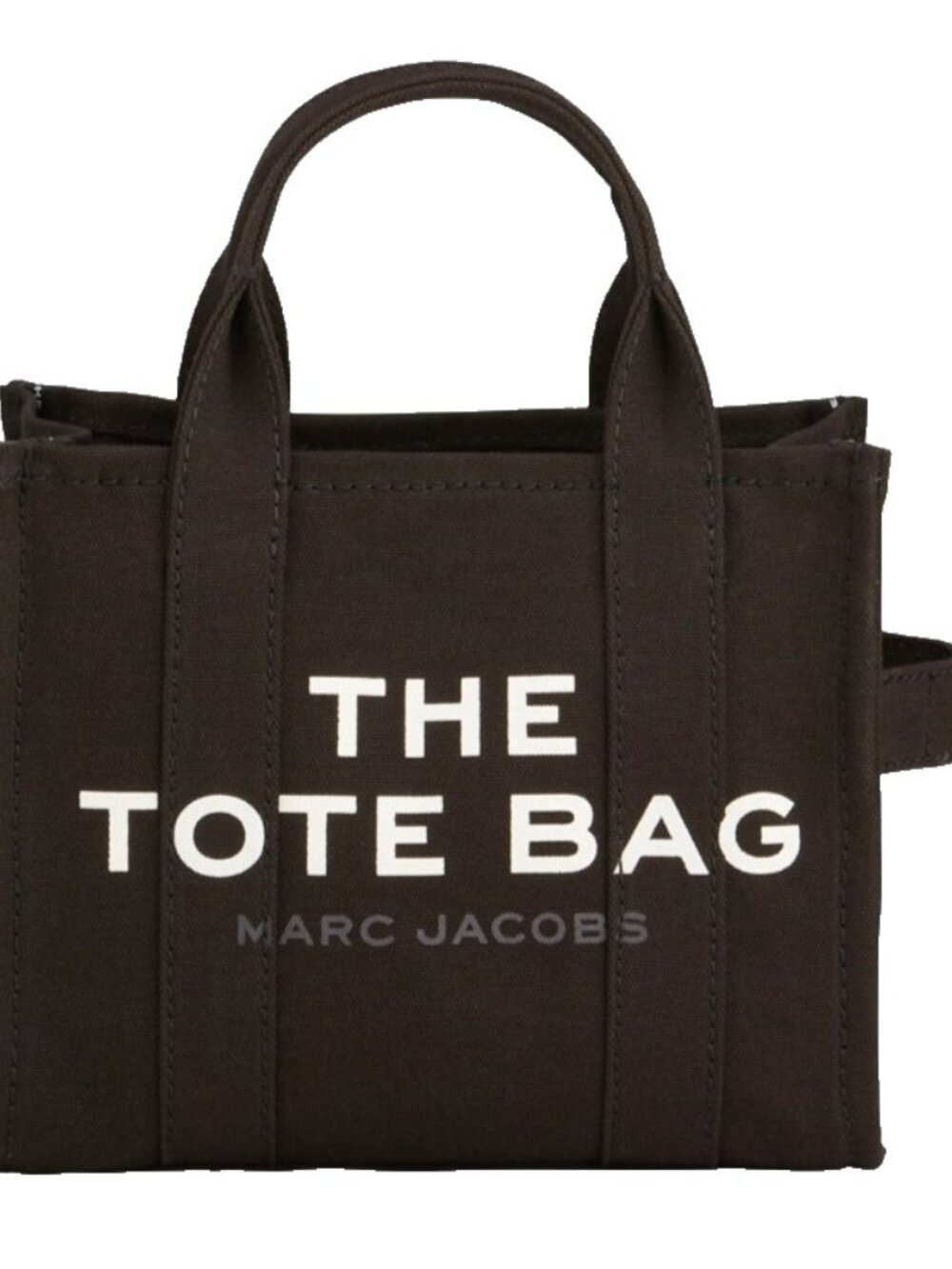 Marc Jacobs The Terry Mini Tote Bag Black Canvas Logo Handbag  100% Authentic - Picture 15 of 16